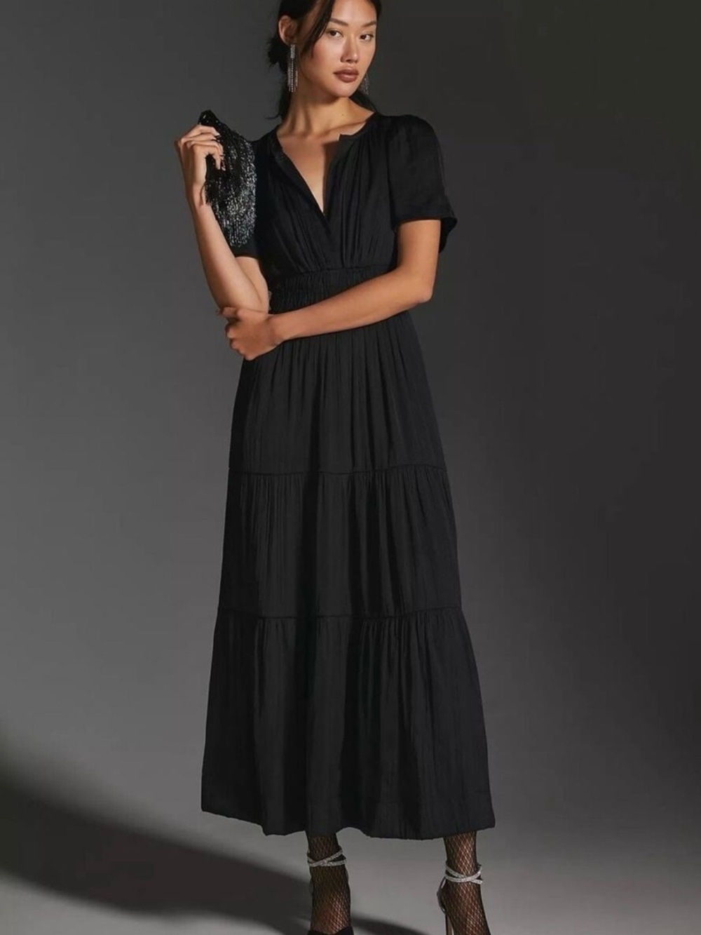 Anthropologie Somerset Maxi Black Large